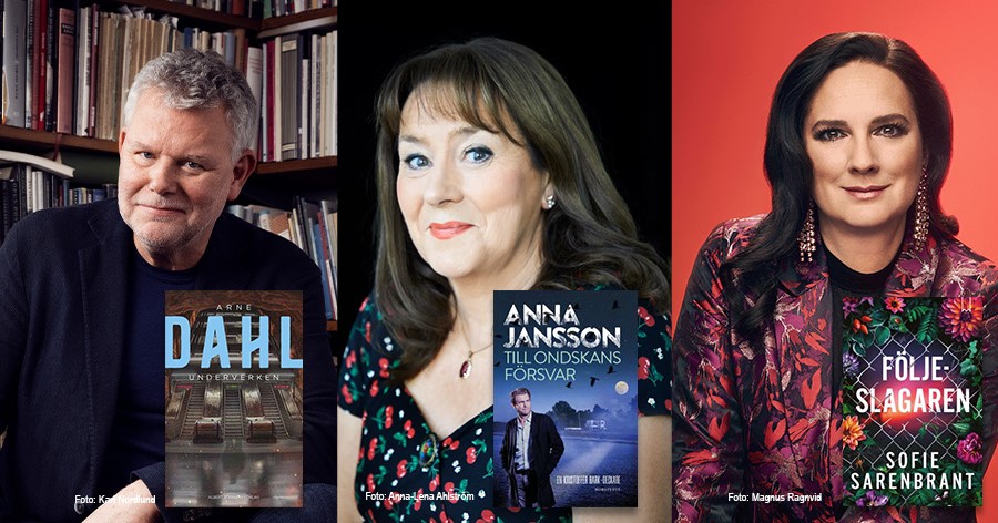 Deckarevent med Arne Dahl, Anna Jansson och Sofie Sarenbrant