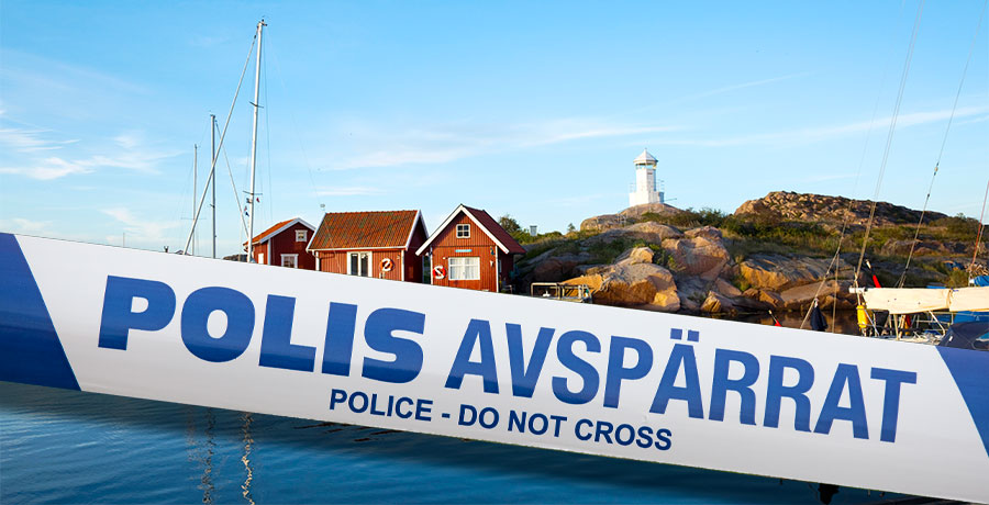 Sommaridyll med avspärrningsband från polisen framför.